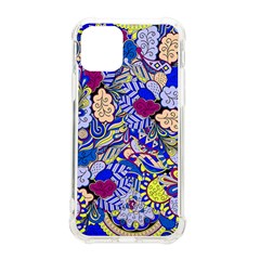 Blue Yellow Background Pattern Vector Texture Paisley Iphone 11 Pro 5 8 Inch Tpu Uv Print Case