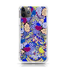 Blue Yellow Background Pattern Vector Texture Paisley Iphone 11 Pro Max 6 5 Inch Tpu Uv Print Case