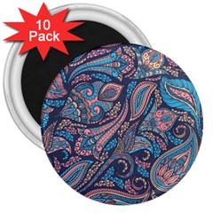 Background Ornament Paisley 3  Magnets (10 Pack) 