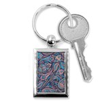 Background Ornament Paisley Key Chain (Rectangle) Front