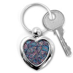 Background Ornament Paisley Key Chain (Heart) Front