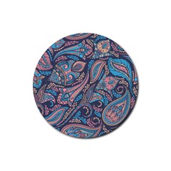 Background Ornament Paisley Rubber Round Coaster (4 Pack)