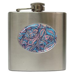 Background Ornament Paisley Hip Flask (6 Oz)