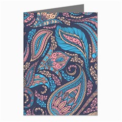 Background Ornament Paisley Greeting Cards (pkg Of 8) by Jancukart