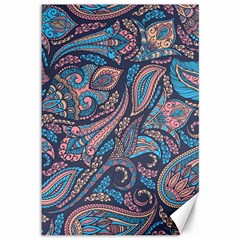 Background Ornament Paisley Canvas 12  X 18  by Jancukart