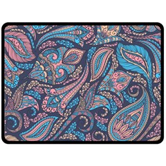 Background Ornament Paisley Fleece Blanket (large)