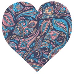 Background Ornament Paisley Wooden Puzzle Heart by Jancukart