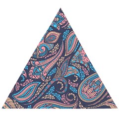 Background Ornament Paisley Wooden Puzzle Triangle by Jancukart