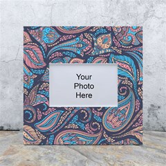 Background Ornament Paisley White Box Photo Frame 4  X 6 