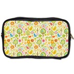 Nature Doodle Art Trees Birds Owl Children Pattern Multi Colored Toiletries Bag (One Side) Front