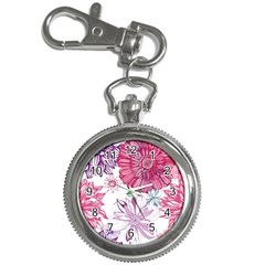 Red And Pink Flowers Vector Art Asters Patterns Backgrounds Key Chain Watches