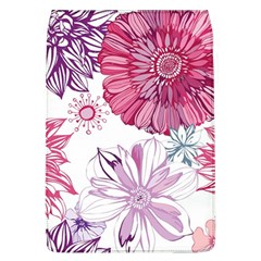 Red And Pink Flowers Vector Art Asters Patterns Backgrounds Removable Flap Cover (l)