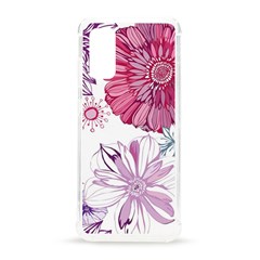 Red And Pink Flowers Vector Art Asters Patterns Backgrounds Samsung Galaxy S20 6 2 Inch Tpu Uv Case by Jancukart