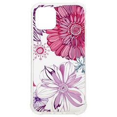 Red And Pink Flowers Vector Art Asters Patterns Backgrounds Iphone 12/12 Pro Tpu Uv Print Case by Jancukart