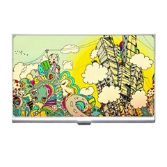 Doodle Wallpaper Artistic Surreal Business Card Holder