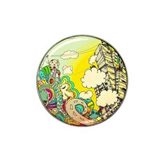 Doodle Wallpaper Artistic Surreal Hat Clip Ball Marker (4 Pack)