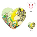 Doodle Wallpaper Artistic Surreal Playing Cards Single Design (Heart) Front