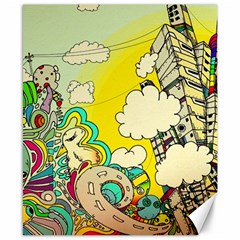 Doodle Wallpaper Artistic Surreal Canvas 8  X 10 