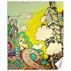 Doodle Wallpaper Artistic Surreal Canvas 16  X 20 