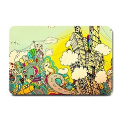 Doodle Wallpaper Artistic Surreal Small Doormat