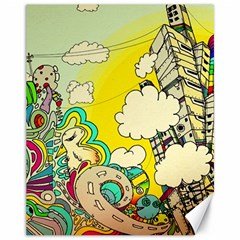 Doodle Wallpaper Artistic Surreal Canvas 11  X 14 