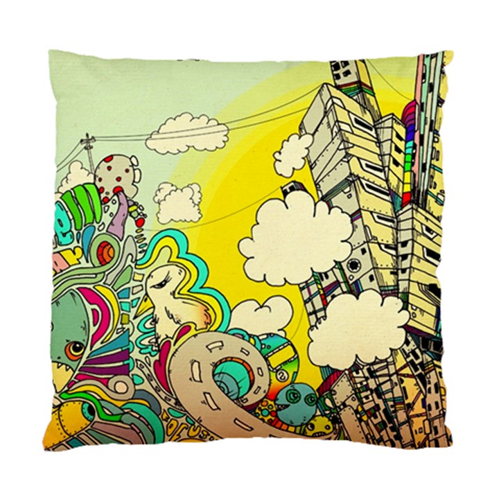 Doodle Wallpaper Artistic Surreal Standard Cushion Case (Two Sides)