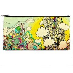 Doodle Wallpaper Artistic Surreal Pencil Case