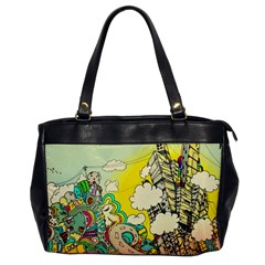 Doodle Wallpaper Artistic Surreal Oversize Office Handbag