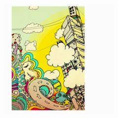 Doodle Wallpaper Artistic Surreal Large Garden Flag (two Sides)