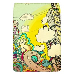 Doodle Wallpaper Artistic Surreal Removable Flap Cover (l)