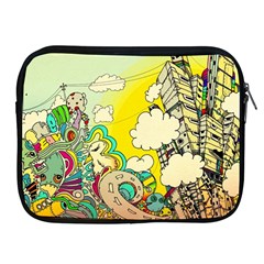 Doodle Wallpaper Artistic Surreal Apple Ipad 2/3/4 Zipper Cases