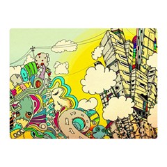 Doodle Wallpaper Artistic Surreal Premium Plush Fleece Blanket (mini)