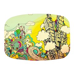 Doodle Wallpaper Artistic Surreal Mini Square Pill Box