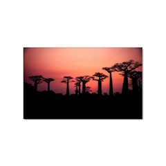 Baobabs Trees Silhouette Landscape Sunset Dusk Sticker (rectangular) by Jancukart