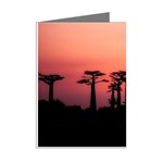 Baobabs Trees Silhouette Landscape Sunset Dusk Mini Greeting Cards (Pkg of 8) Right