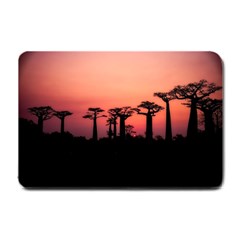 Baobabs Trees Silhouette Landscape Sunset Dusk Small Doormat