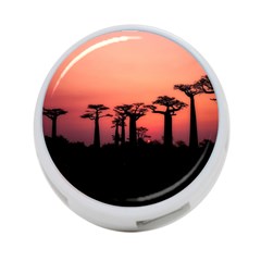 Baobabs Trees Silhouette Landscape Sunset Dusk 4-port Usb Hub (two Sides) by Jancukart