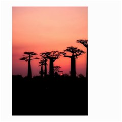 Baobabs Trees Silhouette Landscape Sunset Dusk Small Garden Flag (two Sides)