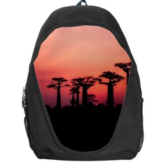 Baobabs Trees Silhouette Landscape Sunset Dusk Backpack Bag