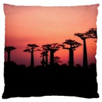 Baobabs Trees Silhouette Landscape Sunset Dusk Standard Premium Plush Fleece Cushion Case (One Side) Front