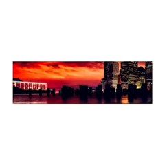 New York City Urban Skyline Harbor Bay Reflections Sticker Bumper (10 Pack)