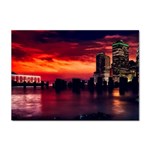 New York City Urban Skyline Harbor Bay Reflections Sticker A4 (10 pack) Front