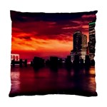 New York City Urban Skyline Harbor Bay Reflections Standard Cushion Case (One Side) Front