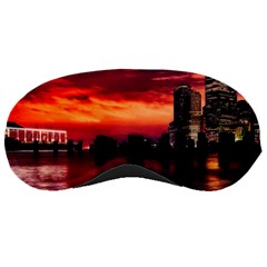 New York City Urban Skyline Harbor Bay Reflections Sleeping Mask