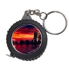 New York City Urban Skyline Harbor Bay Reflections Measuring Tape by Jancukart