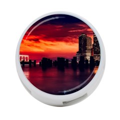 New York City Urban Skyline Harbor Bay Reflections 4-port Usb Hub (two Sides) by Jancukart