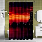 New York City Urban Skyline Harbor Bay Reflections Shower Curtain 48  x 72  (Small)  Curtain(48  X 72 ) - 42.18 x64.8  Curtain(48  X 72 )