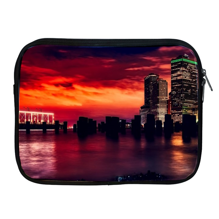 New York City Urban Skyline Harbor Bay Reflections Apple iPad 2/3/4 Zipper Cases