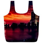 New York City Urban Skyline Harbor Bay Reflections Full Print Recycle Bag (XL) Front