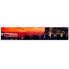 New York City Urban Skyline Harbor Bay Reflections Large Premium Plush Fleece Scarf 